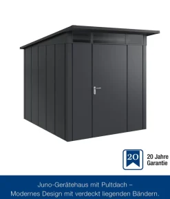 Hörmann Gartenhäuser & Gerätehäuser > Metallgerätehaus Juno JPD6 L-Sk Motiv Design, ca. B229/H232/T310 cm