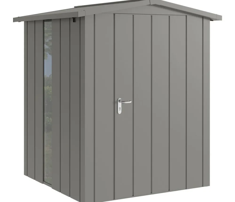 Hörmann Metallgerätehaus Juno JSD2 M-SK Motiv Modern bodentiefes Fenster, ca. B189/H219/T181 cm Graualuminium Sale