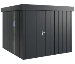 Hörmann Gartenhäuser & Gerätehäuser > Metallgerätehaus Juno JFD10 M-Sk Motiv Modern bodentiefes Fenster, ca. B277/H222/T277 cm