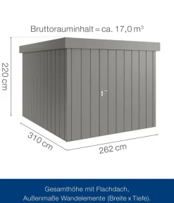 Hörmann Metallgerätehaus Juno JFD11 M-Sk Motiv Modern, ca. B277/H222/T325 cm Graualuminium Online
