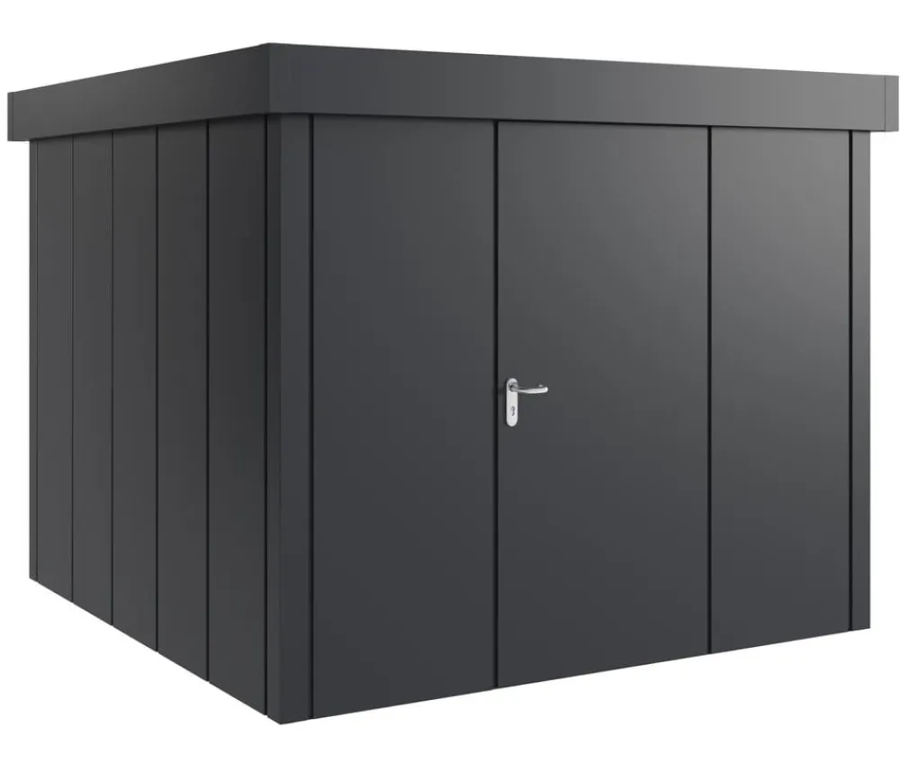 Hörmann Gartenhäuser & Gerätehäuser > Metallgerätehaus Juno JSD14 L-Sk Motiv Design bodentiefes Fenster, ca. B333/H231/T325 cm