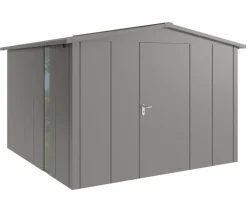 Hörmann Metallgerätehaus Juno JSD14 L-Sk Motiv Design bodentiefes Fenster, ca. B333/H231/T325 cm Graualuminium