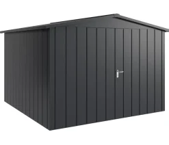 Hörmann Gartenhäuser & Gerätehäuser - Metallgerätehaus Juno JSD14 M-Sk Motiv Modern mit Doppeltür, ca. B333/H231/T325 cm Anthrazit
