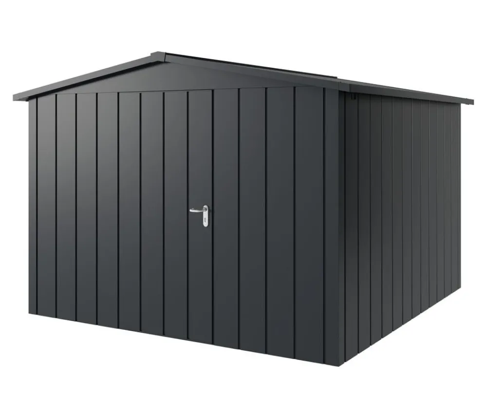 Hörmann Gartenhäuser & Gerätehäuser - Metallgerätehaus Juno JSD14 M-Sk Motiv Modern, ca. B333/H231/T325 cm Anthrazit