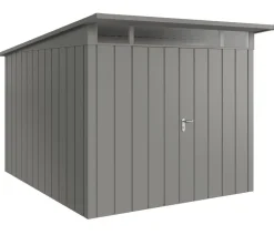 Hörmann Metallgerätehaus Juno JPD11 M-Sk Motiv Modern mit Doppeltür, ca. B277/H232/T358 cm Graualuminium Sale