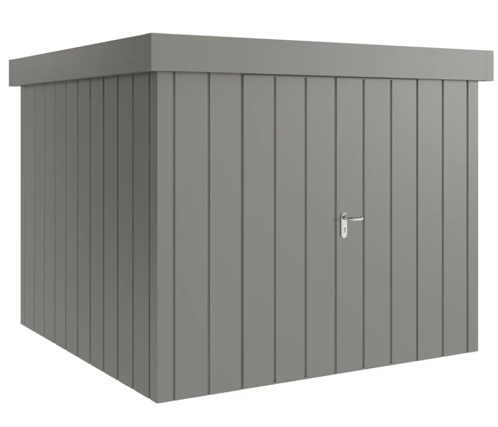 Hörmann Metallgerätehaus Juno JFD10 M-Sk Motiv Modern mit Doppeltür, ca. B277/H222/T277 cm Graualuminium New