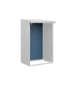 Hörmann Anbauten - Rückwand für Berry-Kaminholzregal Typ 1, ca. B117,3/H188 cm Taubenblau