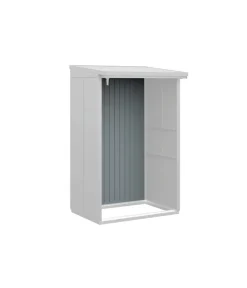 Hörmann Anbauten - Rückwand für Berry-Kaminholzregal Typ 1, ca. B117,3/H188 cm Fenstergrau