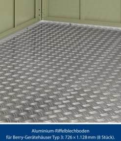 Hörmann Böden & Fundamente - Riffelblechboden für Berry-Gerätehaus Silber