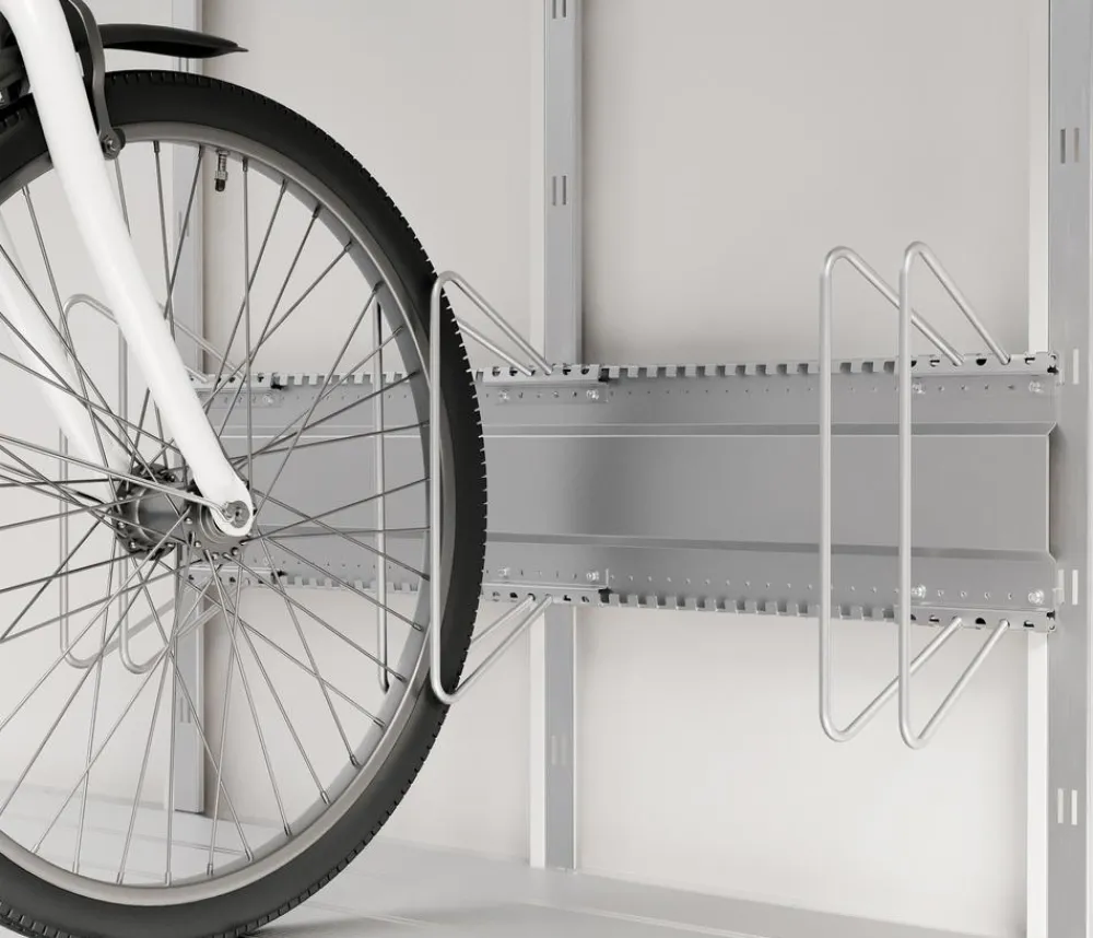 Hörmann Zubehör & Ausstattung - Stahl-Fahrradhalter waagerecht kurz, ca. B48 cm Silber