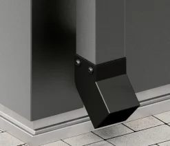 Hörmann Stahl-Regenfallrohr-Set, Graualuminium, 2 Stk. Silber Best
