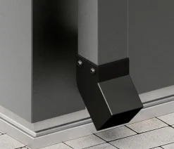 Hörmann Stahl-Regenfallrohr-Set, Graualuminium, 2 Stk. Silber Best