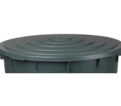 ICS Kunststoff-Regentonne 500 l mit Deckel, rund, Dunkelgrün Discount