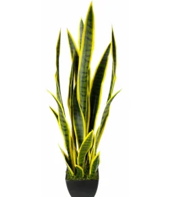 I.GE.A . Kunstpflanze Sansevieria im Kunststoff-Topf, ca. H85 cm Grün Discount