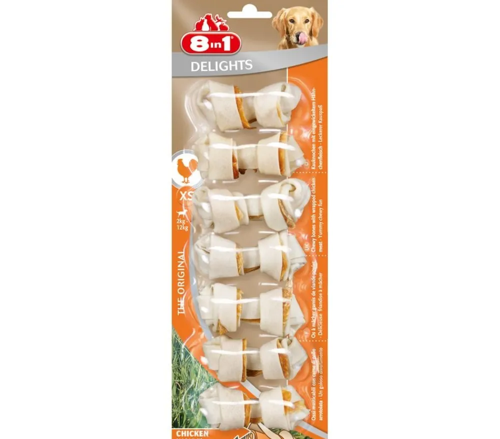 8in1 Hundeleckerlies - Hundesnack Delights Kauknochen