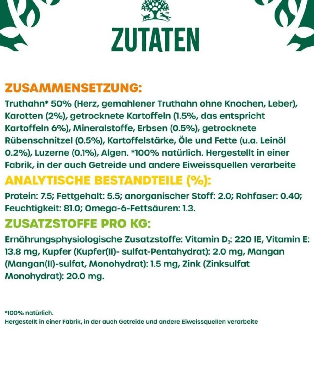 JAMES WELLBELOVED™ Nassfutter Hund > James Wellbeloved Nassfutter für Hunde Grainfree Adult, Truthahn in Pastete