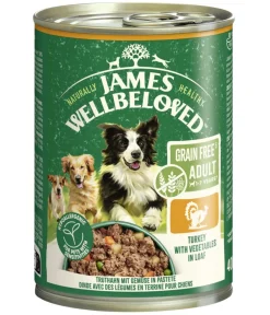 JAMES WELLBELOVED™ James Wellbeloved Nassfutter für Hunde Grainfree Adult, Truthahn in Pastete Clearance