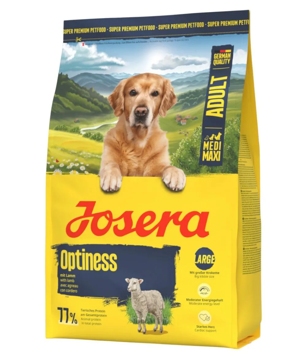 Josera Trockenfutter Hund - Trockenfutter für Hunde Optiness Medi/Maxi Adult, Lamm