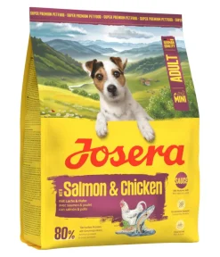Josera Trockenfutter für Hunde Mini Adult, Lachs & Huhn Hot