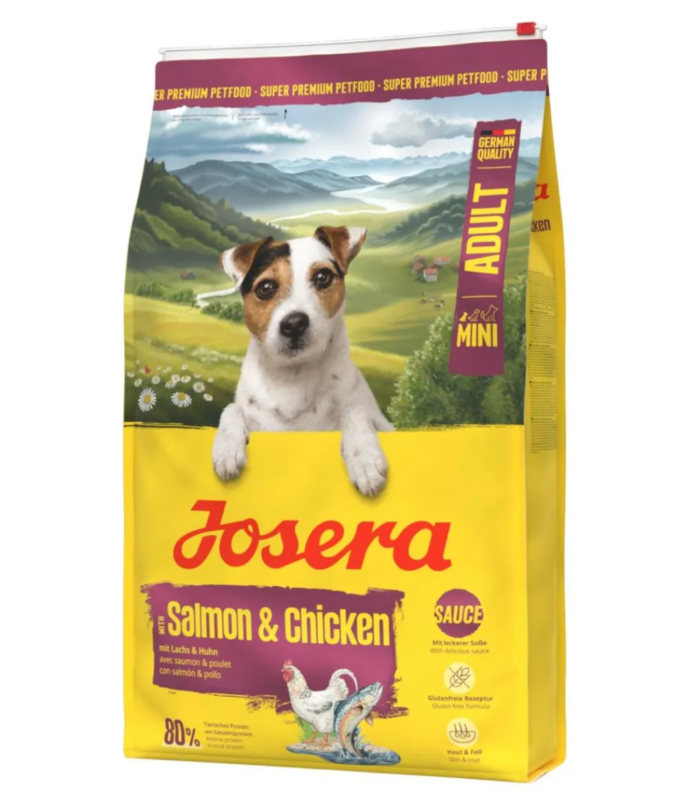 Josera Trockenfutter Hund - Trockenfutter für Hunde Mini Adult, Lachs & Huhn