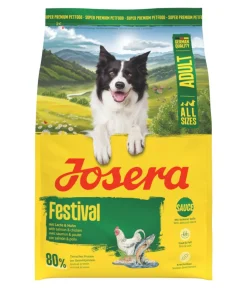 Josera Trockenfutter Hund - Trockenfutter für Hunde Festival Adult, Lachs & Huhn