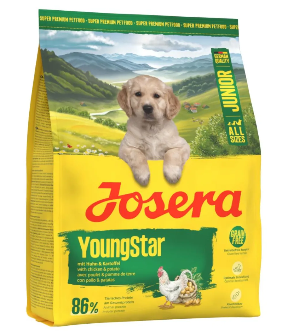 Josera Trockenfutter Hund - Trockenfutter für Hunde YoungStar Junior, Huhn & Kartoffel