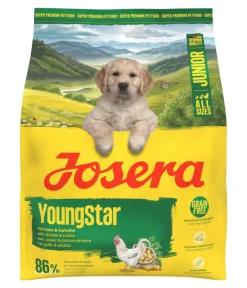 Josera Trockenfutter Hund - Trockenfutter für Hunde YoungStar Junior, Huhn & Kartoffel