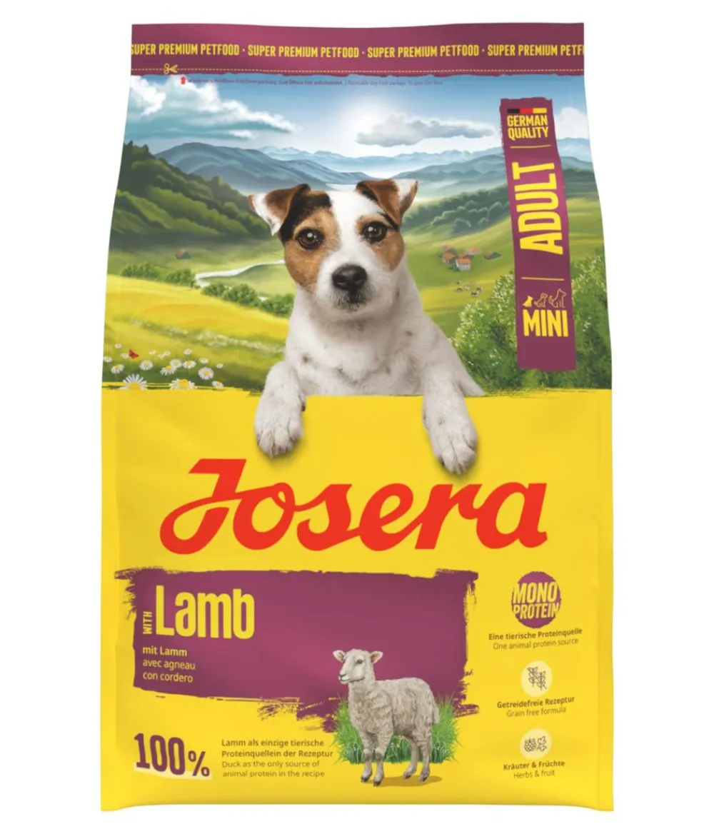 Josera Trockenfutter Hund - Trockenfutter für Hunde Mini Adult, Lamm