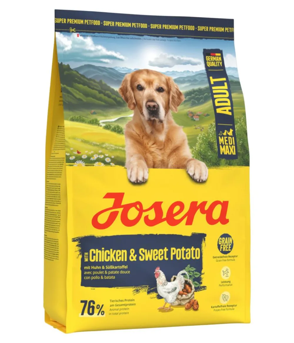 Josera Trockenfutter für Hunde Medi/Maxi Adult, Huhn & Süßkartoffel Best