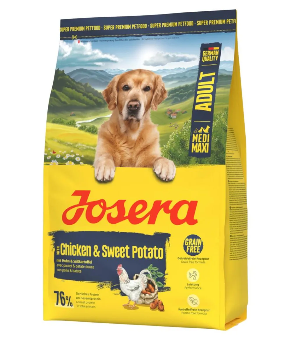 Josera Trockenfutter für Hunde Medi/Maxi Adult, Huhn & Süßkartoffel Best