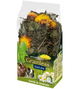 JR FARM Nahrungsergänzung Kleintiere > Ergänzungsfutter Grainless Snack plus Kamille & Löwenzahn, 100 g