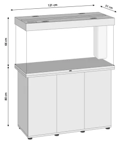 JUWEL® AQUARIUM Aquarium Komplettsets - Kombination Rio 350 LED Grau