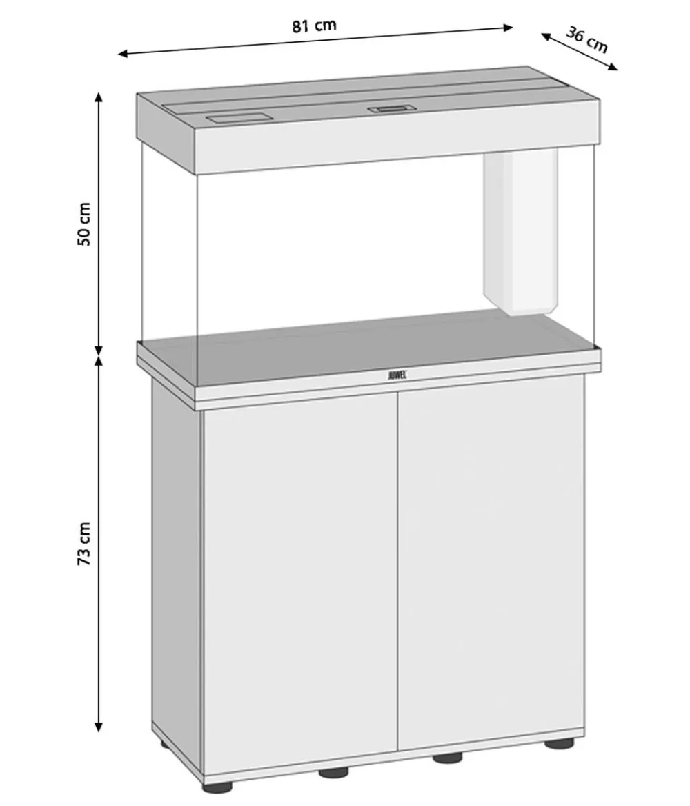 JUWEL® AQUARIUM Aquarium Komplettsets - Kombination Rio 125 LED, 125 l, ca. B81/H123/T36 cm Hellbraun
