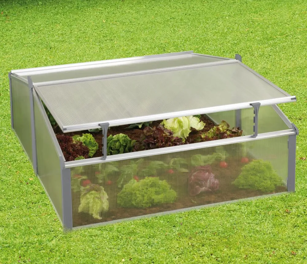 Juwel Doppelfrühbeet Easy Fix, ca. B100/H40/T120 cm Transparent Hot