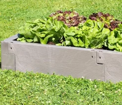 Juwel Hochbeete & Frühbeete - Hochbeet Timber Grund-Set, ca. B130/H20/T60 cm Grau