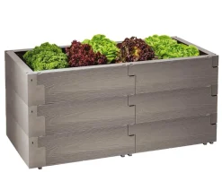 Juwel Hochbeete & Frühbeete - Hochbeet Timber, 3-reihig, ca. B130/H60/T60 cm Grau