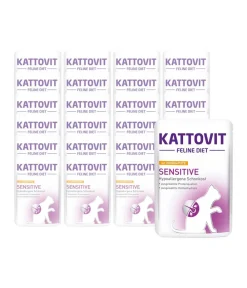 KATTOVIT Feline Diet Diätfutter Katze|Nassfutter Katze - Nassfutter für Katzen Sensitive, 24 x 85 g