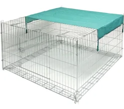 Kerbl Freigehege mit Ausbruchsperre für Kaninchen, ca. B230/H70/T115 cm Hot