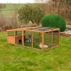 Kerbl Freilaufgehege > Freigehege mit Plastikdach, ca. B220/H75/T115 cm