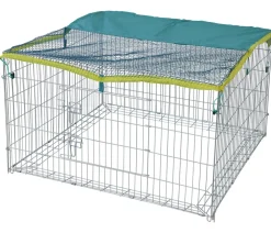 Kerbl Freilaufgehege - Freilaufgehege mit Ausbruchsperre, ca. B115/H65/T115 cm Silber