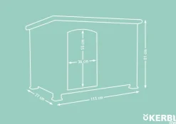 Kerbl Hundehütte Kenny, ca. B77/H81/T113 cm Discount