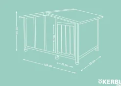 Kerbl Hundehütte Overview, ca. B134/H82/T98 cm Outlet