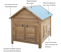 Kerbl Kleintierstall, ca. B105/H108/T100 cm Beige Clearance
