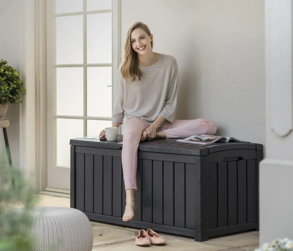 Keter Aufbewahrungsboxen > Aufbewahrungsbox Glenwood, 390 Liter, ca. B128/H61/T65 cm