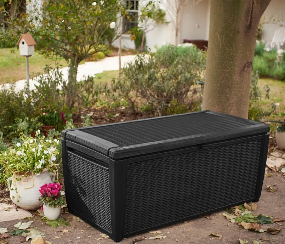 Keter Aufbewahrungsboxen - Aufbewahrungsbox Sumatra, 511 Liter, ca. B145/H64/T73 cm Dunkelgrau