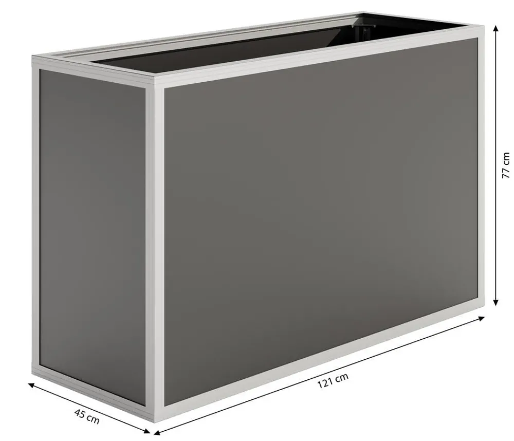 KGT Hochbeete & Frühbeete > Alu-Hochbeet 130, ca. B121/H77/T45 cm