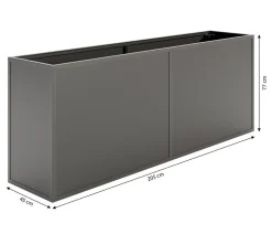KGT Hochbeete & Frühbeete - Alu-Hochbeet 210, ca. B205/H77/T45 cm Anthrazit