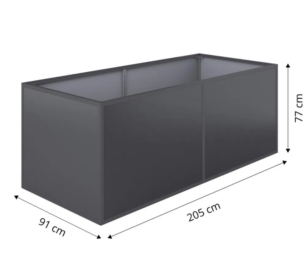 KGT Hochbeete & Frühbeete - Aluminium-Hochbeet, Anthrazit