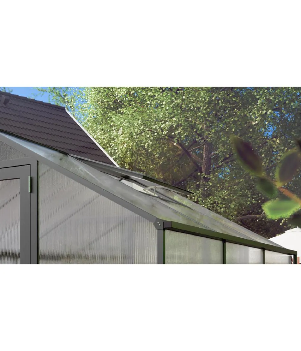 KGT Gewächshaus Zubehör - Dachfenster für Gewächshäuser mit 16 mm Verglasung Dunkelgrau