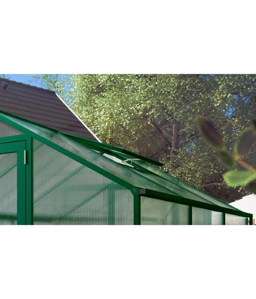 KGT Gewächshaus Zubehör - Dachfenster für Gewächshäuser mit 16 mm Verglasung Dunkelgrün